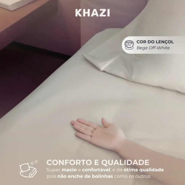 Jogo de Lençol 500 Fios Solteiro Casal Queen King - Imagem 3