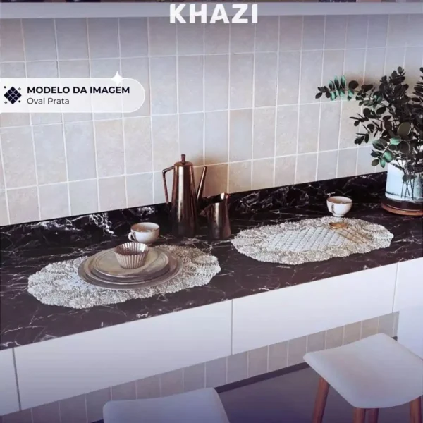 Kit Jogo Americano Rendado em PVC 12 Unidades - Imagem 7
