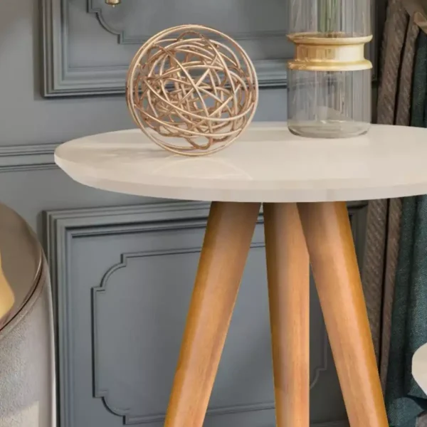 Mesa de Canto para Sala Classic Retrô com 3 Pernas - Imagem 10