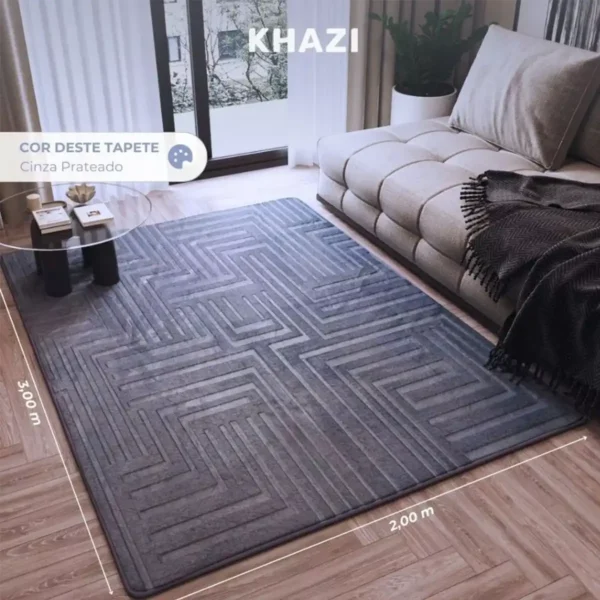 Tapete de Sala Gigante 2,00m x 3,00m Itália Aveludado Premium - Imagem 2