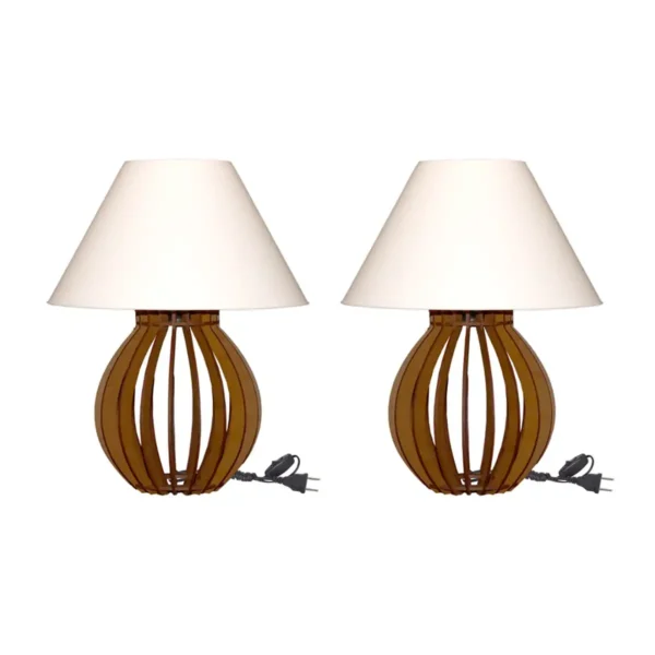 Abajur de Cabeceira Luminárias Kit de MDF Mesa e Quarto - Imagem 6