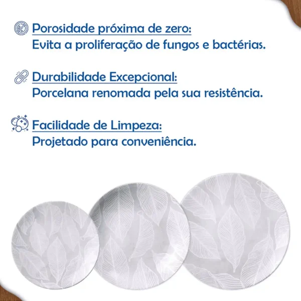Aparelho de Jantar Arbo Pratos Rasos, Fundos e Sobremesa - Imagem 6
