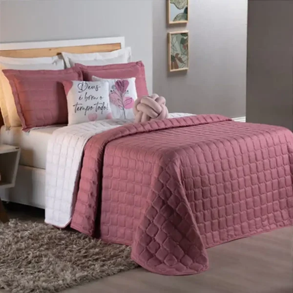 Cobre Leito Queen 8 Peças Dupla Face Kit Paris e Elegance - Imagem 3