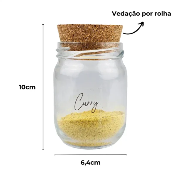 10 Potes para Temperos 200ml + Cartela com 28 Adesivos - Imagem 10