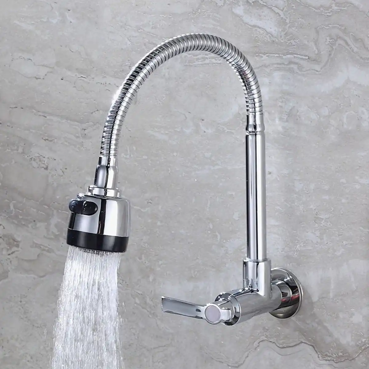 Torneira Gourmet Cozinha Inox Prata com Rotação de 360°