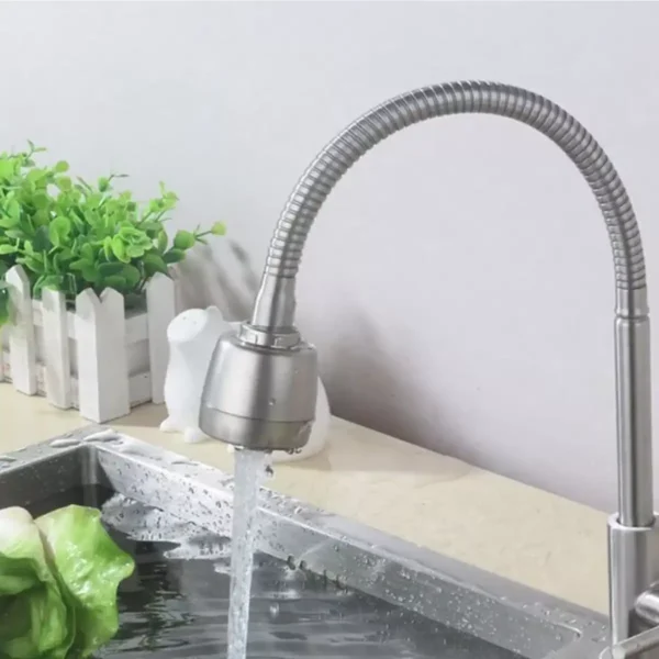 Torneira Gourmet Cozinha Inox Prata com Rotação de 360° - Imagem 3