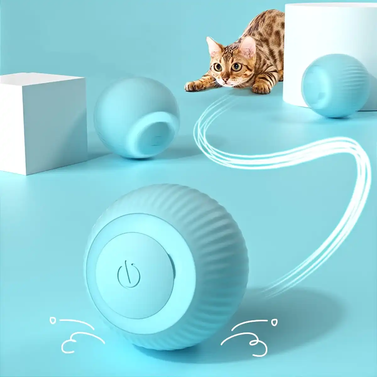 Brinquedo Elétrico Para Gatos Automático USB Recarga Gatinho e Cão
