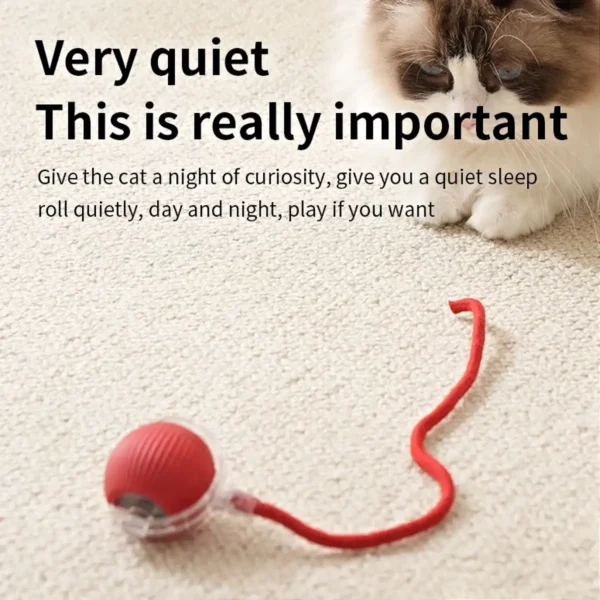Brinquedo Elétrico para Gatos Bola Inteligente Silicone Rolamento Elétrica - Imagem 5