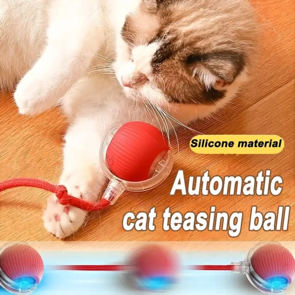 Brinquedo Elétrico para Gatos Bola Inteligente Silicone Rolamento Elétrica