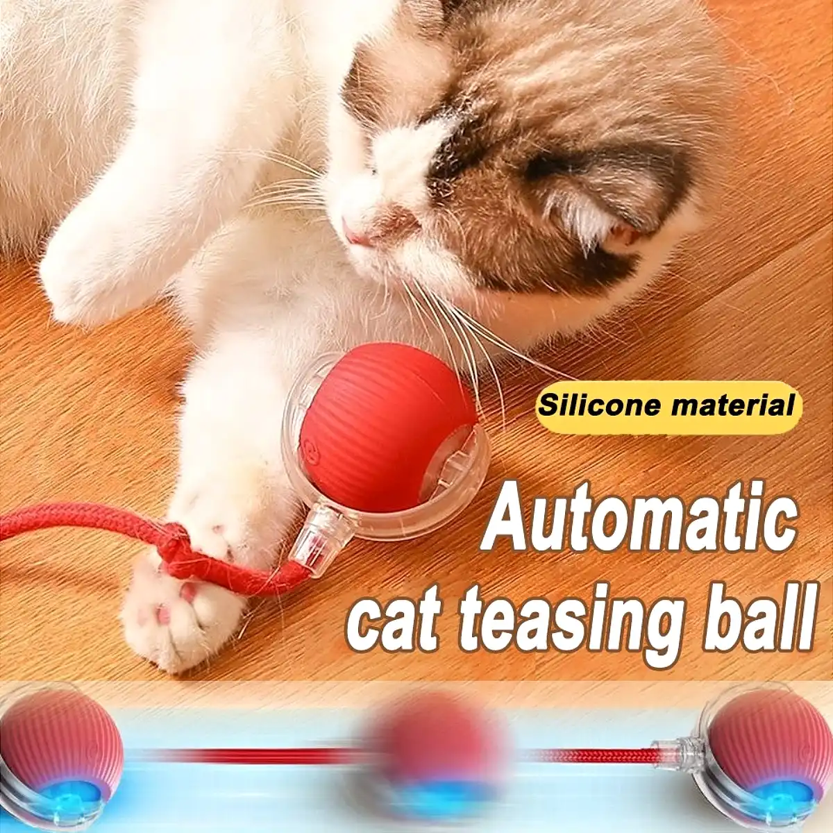 Brinquedo Elétrico para Gatos Bola Inteligente Silicone Rolamento Elétrica