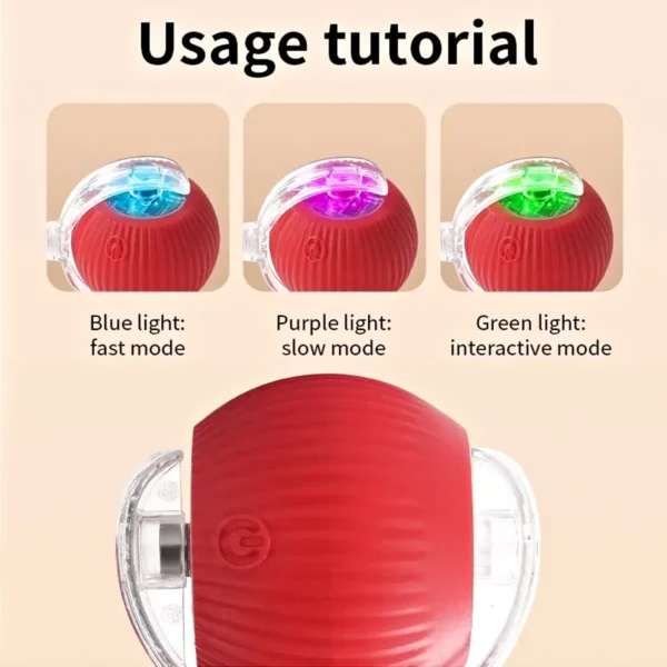 Brinquedo Elétrico para Gatos Bola Inteligente Silicone Rolamento Elétrica - Imagem 4