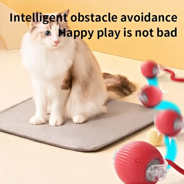 Brinquedo Elétrico para Gatos Bola Inteligente Silicone Rolamento Elétrica - Imagem 2