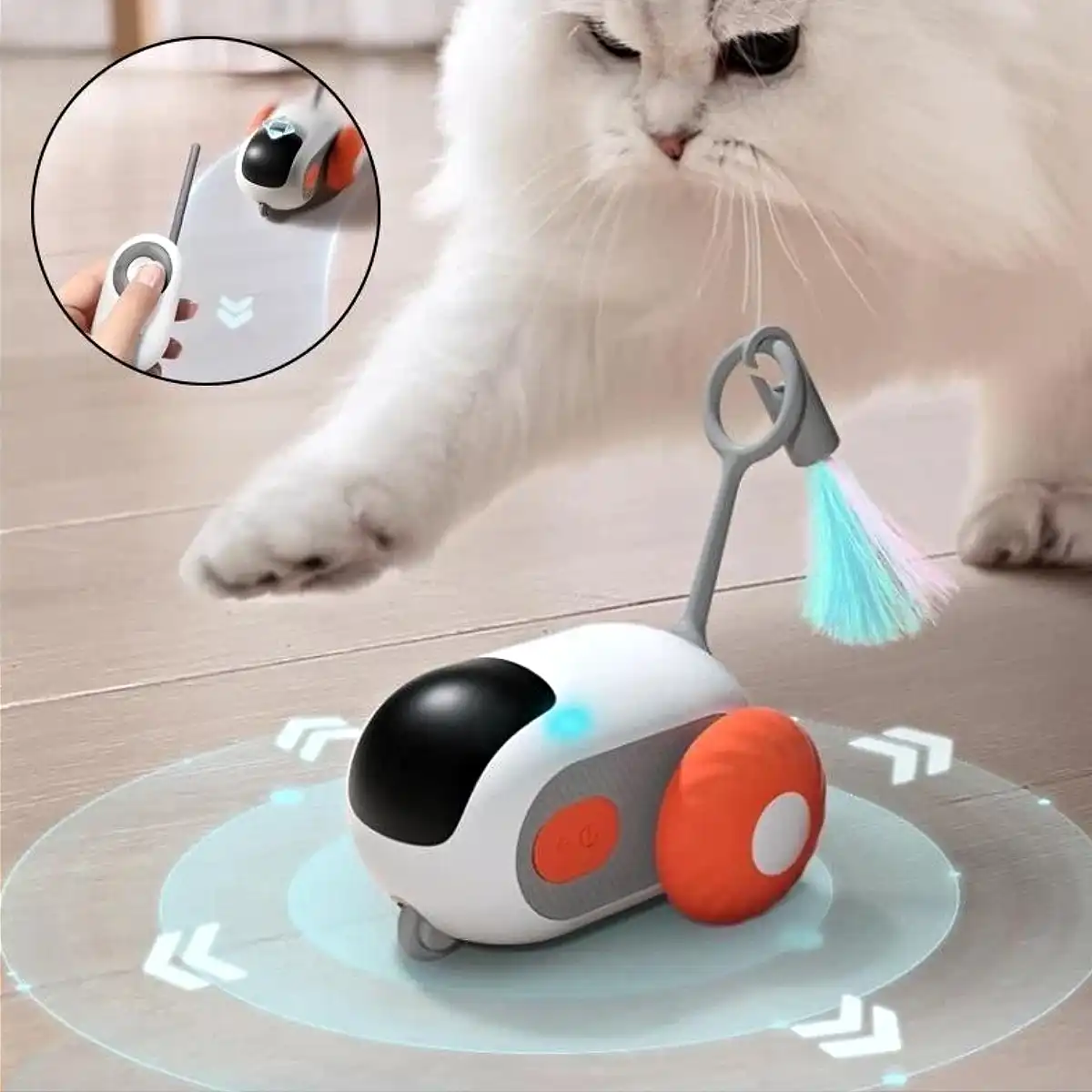 Brinquedo elétrico para Gatos Controle Remoto Carro Carregamento USB