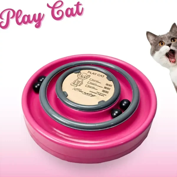 Brinquedos Para Gato Duas Pistas 4 Bolinhas Play Cat Anti Estresse