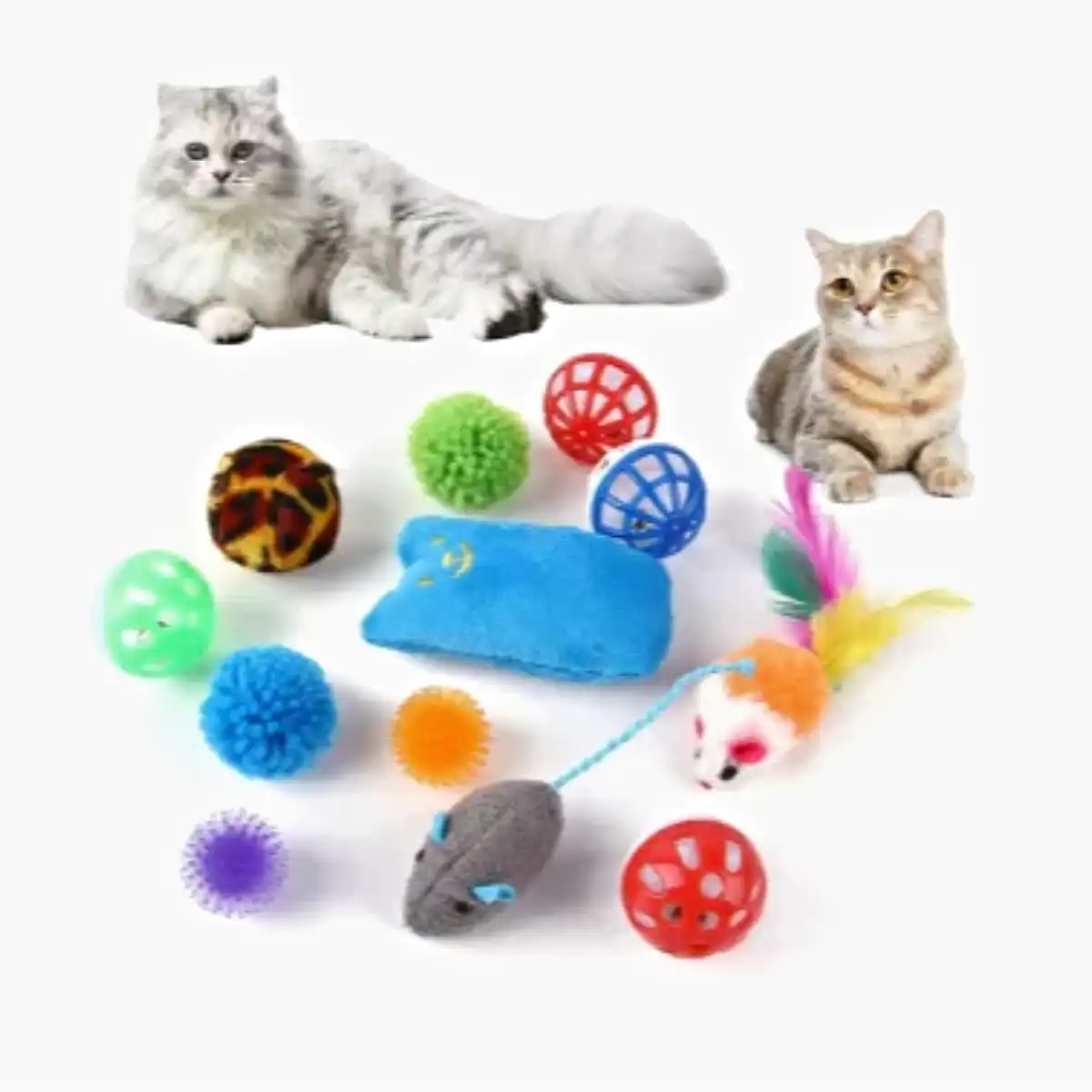 Brinquedos Para Gato Kit 14 Acessórios Interativos Sortidos