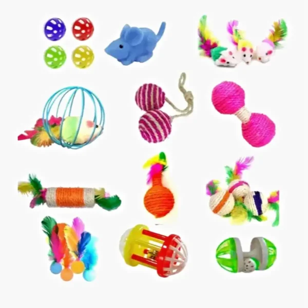 Brinquedos Para Gato Kit 14 Acessórios Interativos Sortidos - Imagem 3