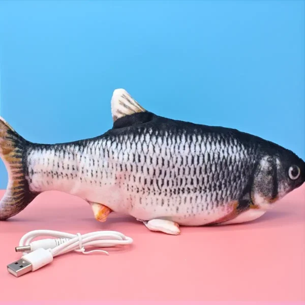 Brinquedos para Gato Interativo Peixe Elétrico Recarregável USB - Imagem 9