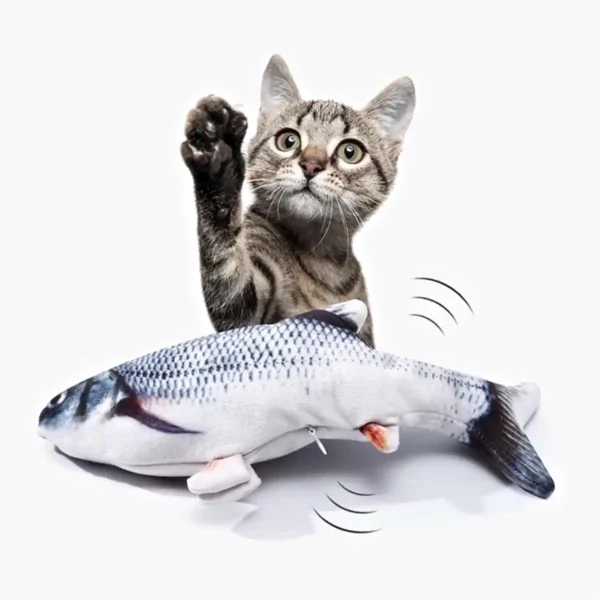 Brinquedos para Gato Interativo Peixe Elétrico Recarregável USB