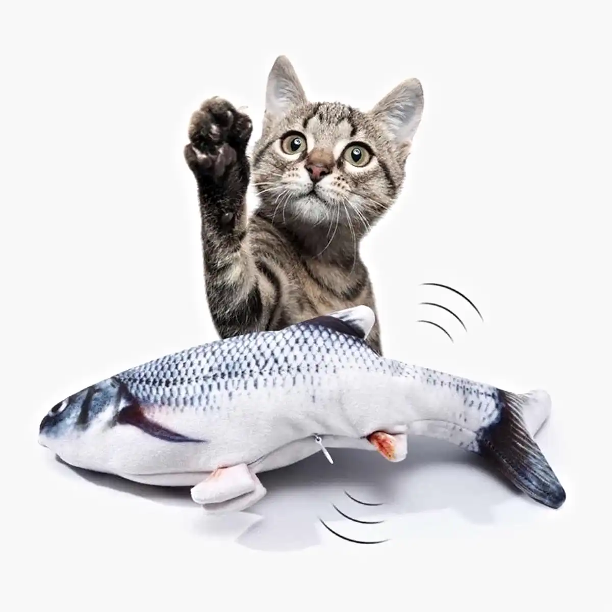 Brinquedos para Gato Interativo Peixe Elétrico Recarregável USB