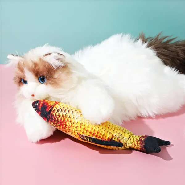 Brinquedos para Gato Interativo Peixe Elétrico Recarregável USB - Imagem 2