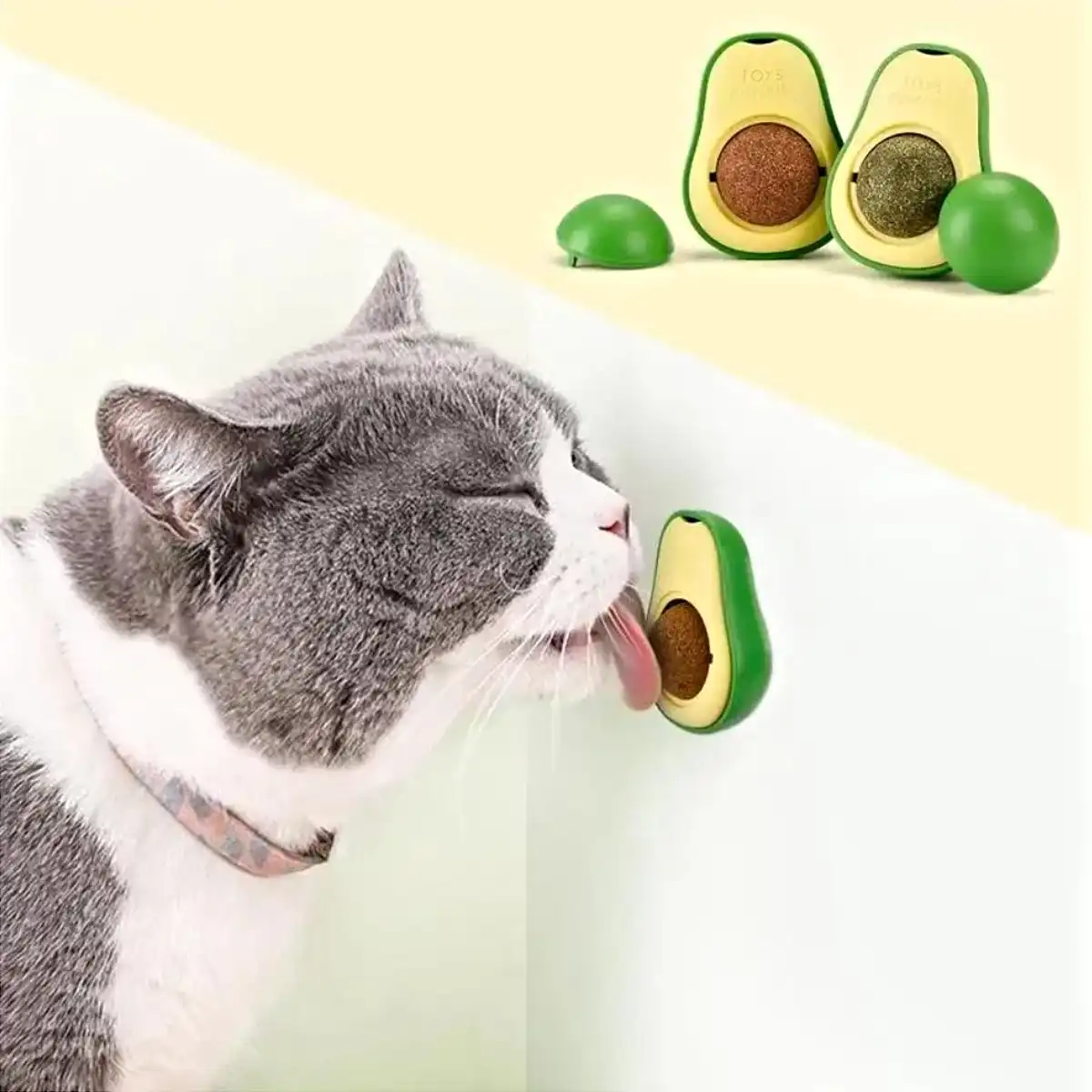 Brinquedos para Gato KIT 3 Abacate Lambe Adesivo Gruda na Parede