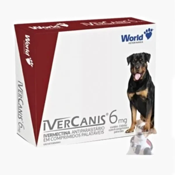 Remédio para Carrapato Pulgas e Sarna Ivercanis 3mg C/4 Comprimidos - Imagem 4