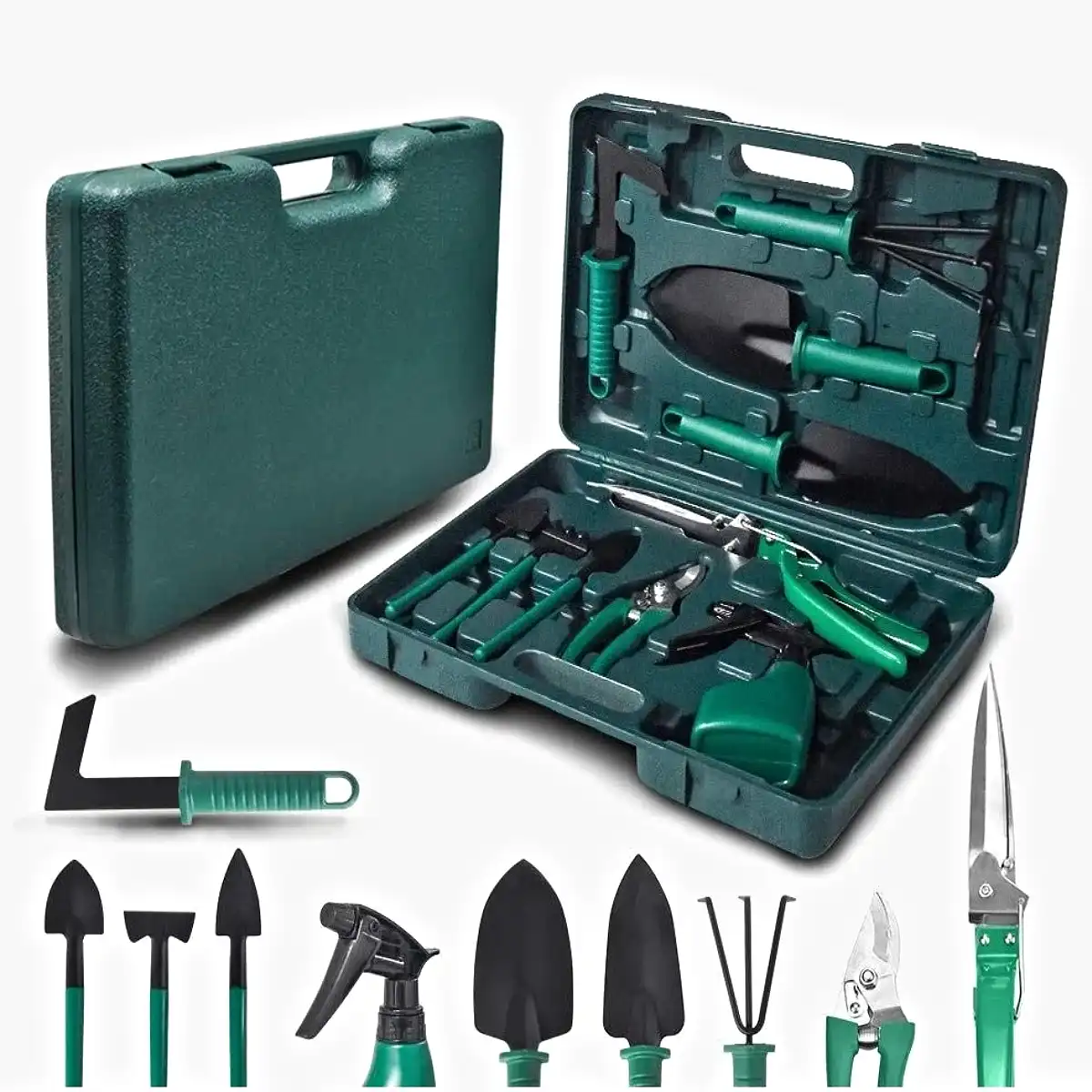 Ferramentas de Jardinagem 10 Peças para Jardim com Maleta