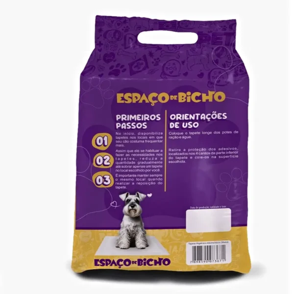 Tapete Higiênico Pet Para Cães 50x60cm 30 Unidades Espaço De Bicho - Imagem 5