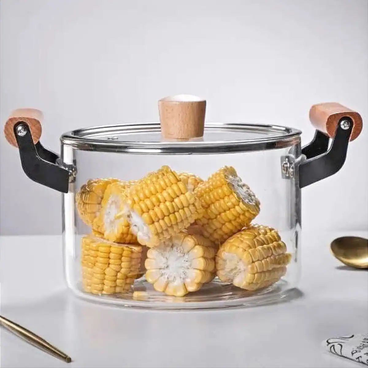Panela Grande 3,5L Caçarola de Vidro Borossilicato_03